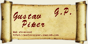 Gustav Piper vizit kartica